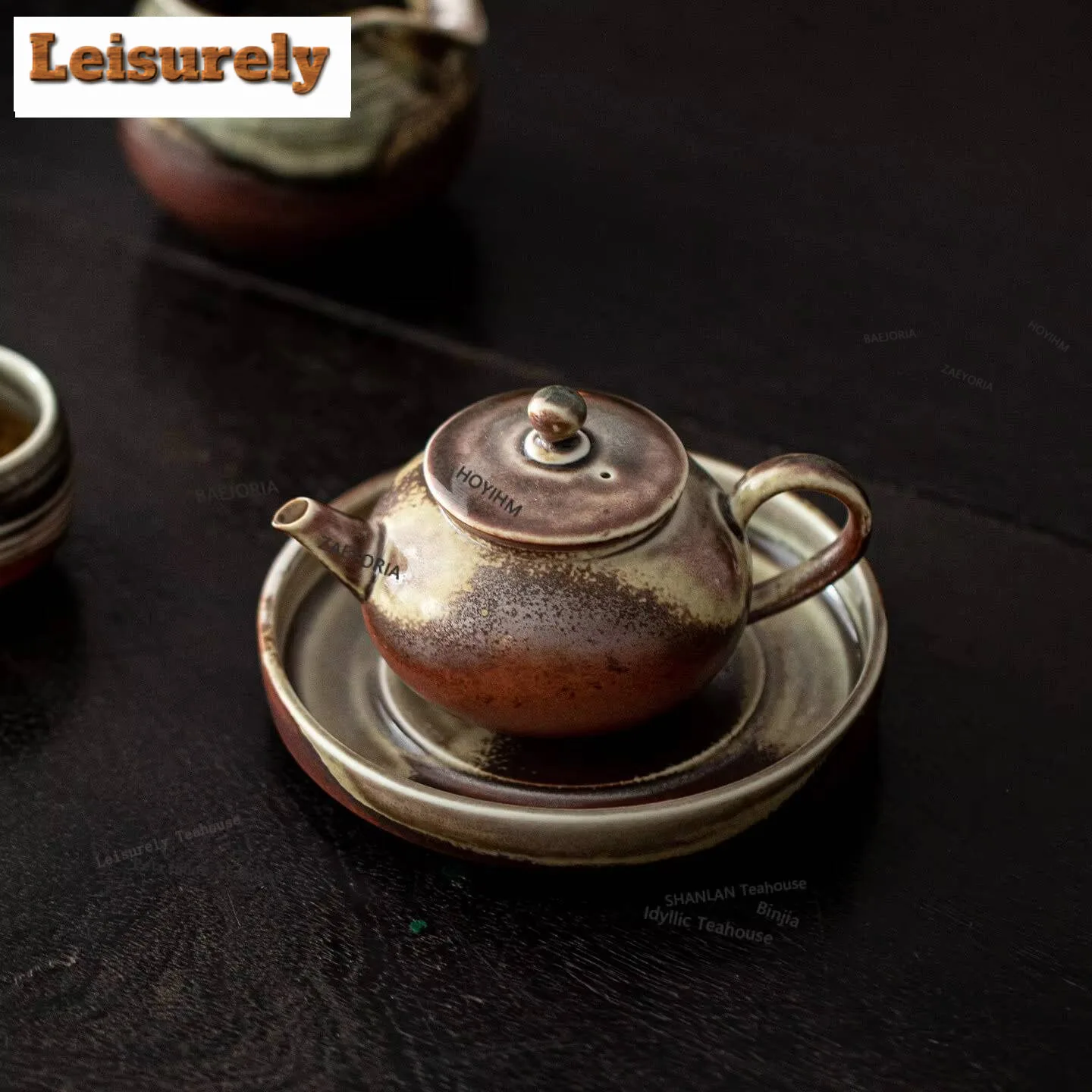 Фото Круглая подставка для чашек Kiln Fambe, подставка для чайного подноса, подставки для сухих напитков, фруктовница, украшения для кафе и чайных церемоний Пуэр №1