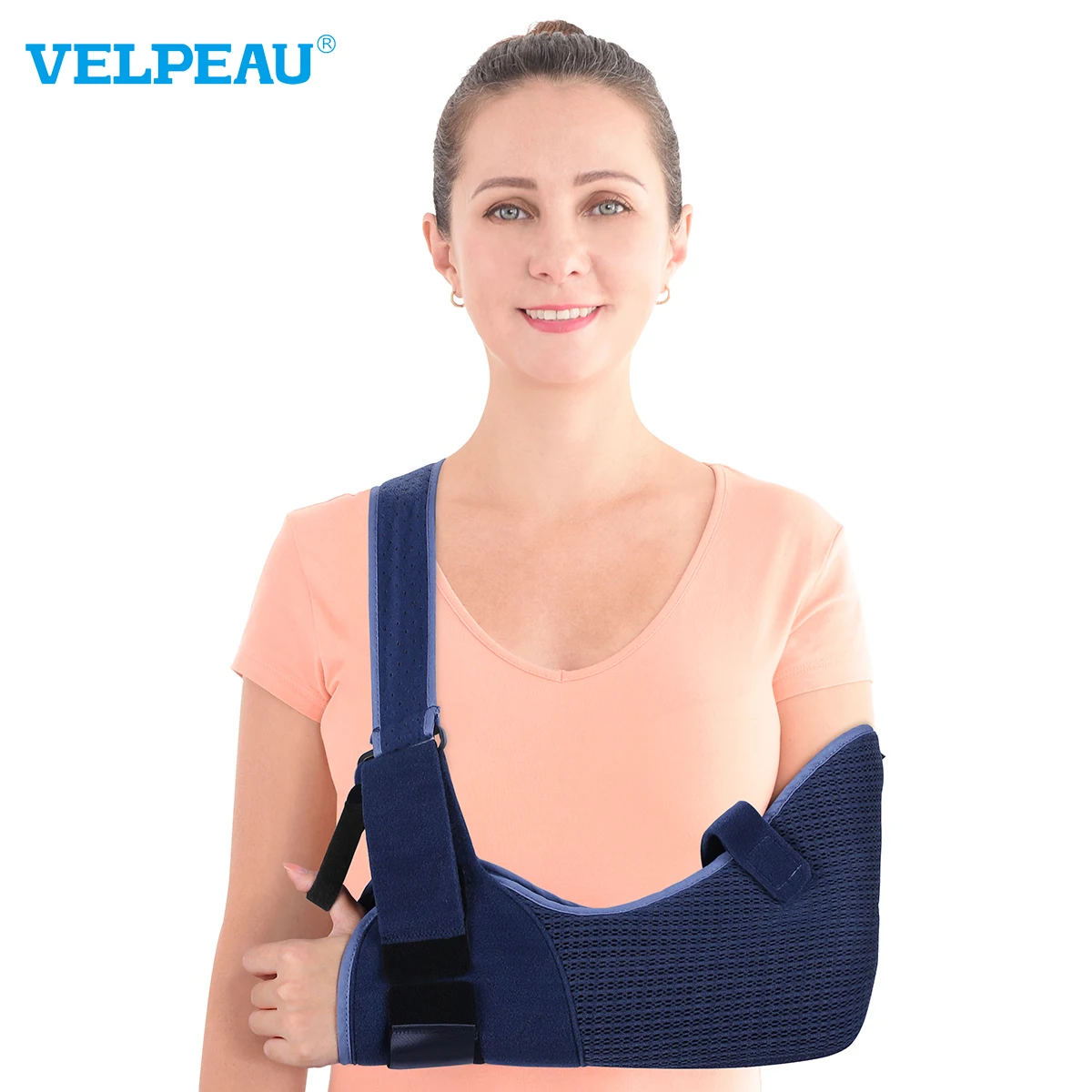 

Подтяжка для рук velskin, дышащая и приятная для кожи подтяжка для рук, подтяжка для вращающейся манжеты или повреждения руки, синяя