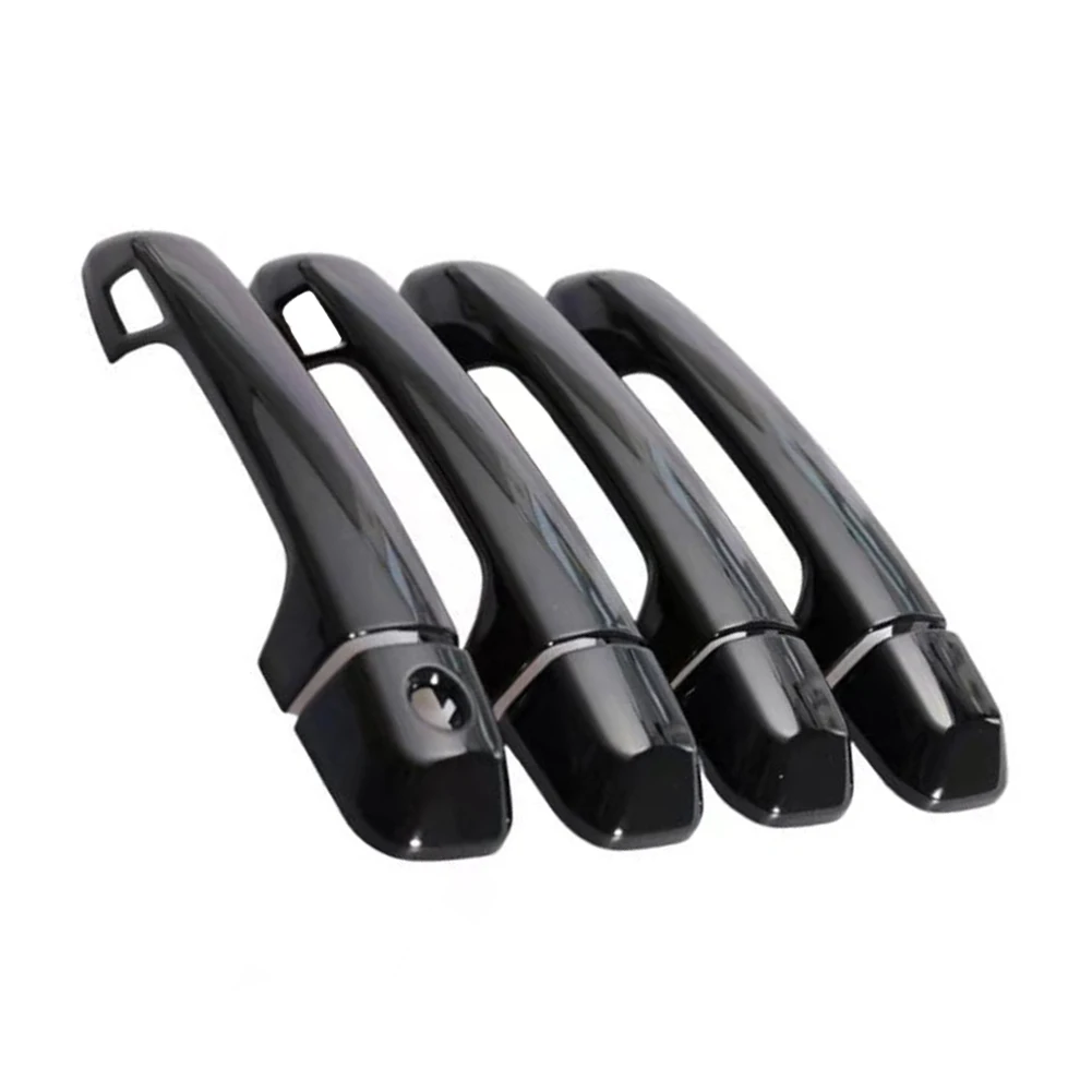 

4 PCS/set Black Gloss Black For Lexus GX460 2010-2022 Glossy Black Side Door Handle Cover Trim Set W/ Smart Hole