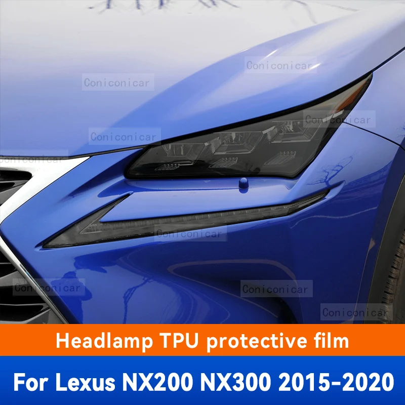

Car Headlights Protective Film Front Headlamp Cover Smoked Black TPU Film Accessories Sticker For LEXUS NX200 NX300 2015-2020