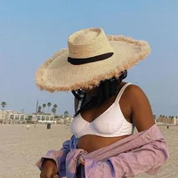 Женская пляжная соломенная шляпа #5