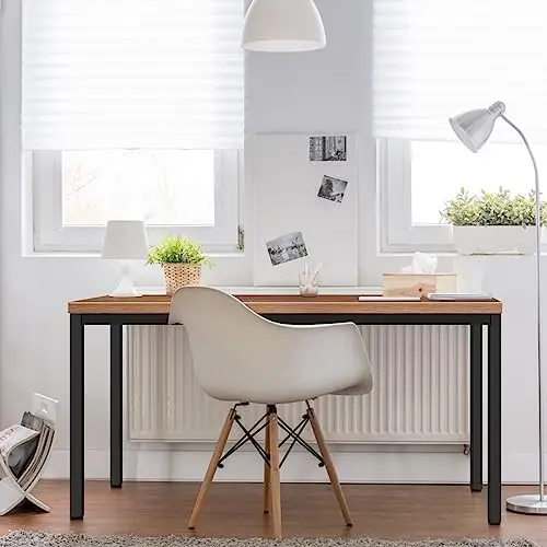 

Inches Writing Computer Desk Modern Simple Study Desk Industrial Style Laptop Table for Home Office Brown Gaming Desk Conference