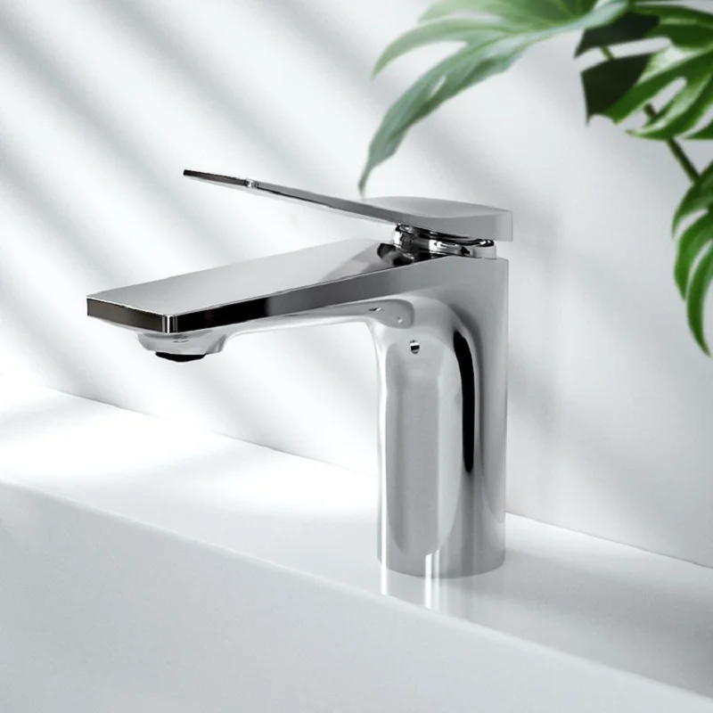 

JOMOO German Reddot Award Silicon Brass Single Handle Bathroom Sink Faucet Cold Hot Water Washing Bowl Basin Chrome Faucet Taps