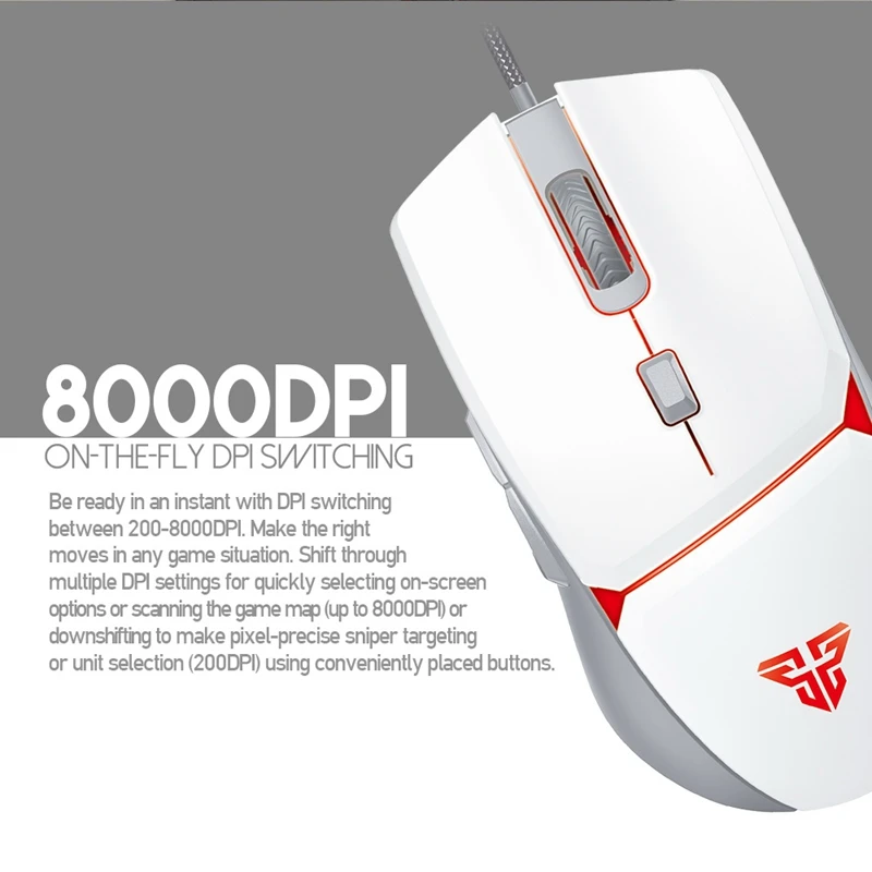 Мышь Компьютерная FANTECH VX7 игровая 8000DPI 4 цвета 6 светодисветодиодный |