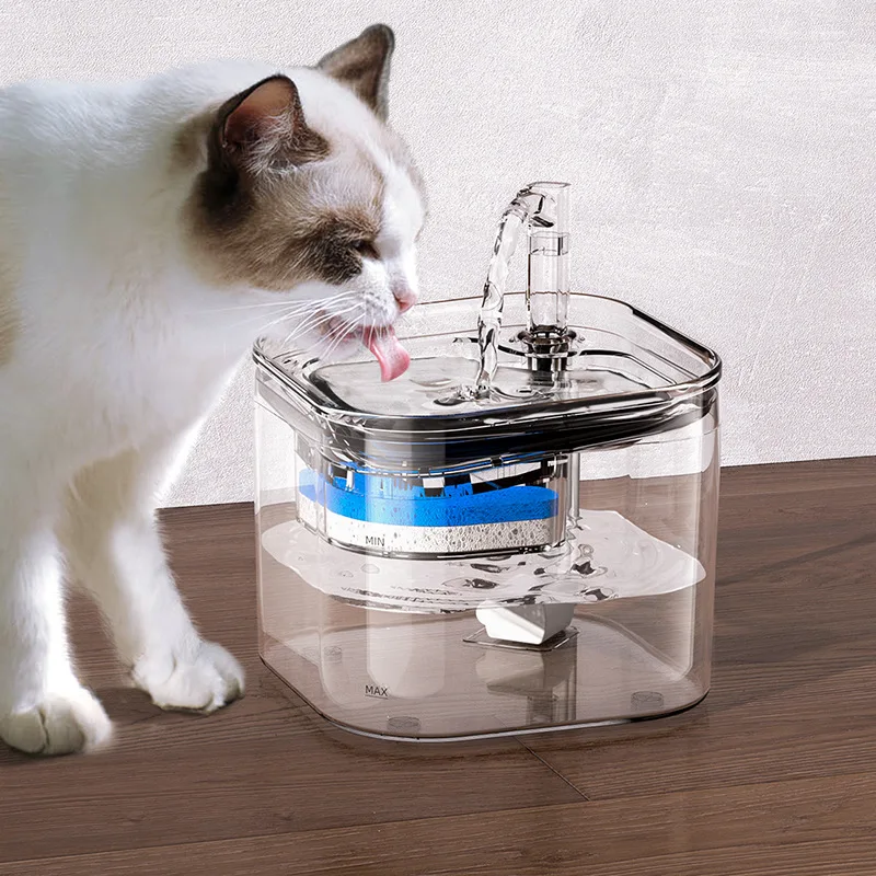 

Pet Drinker Feeder For Fountain Fountain Filter Dispenser Auto Feeder Cat Drinking Water Pet Automatic Water Cats Sensor