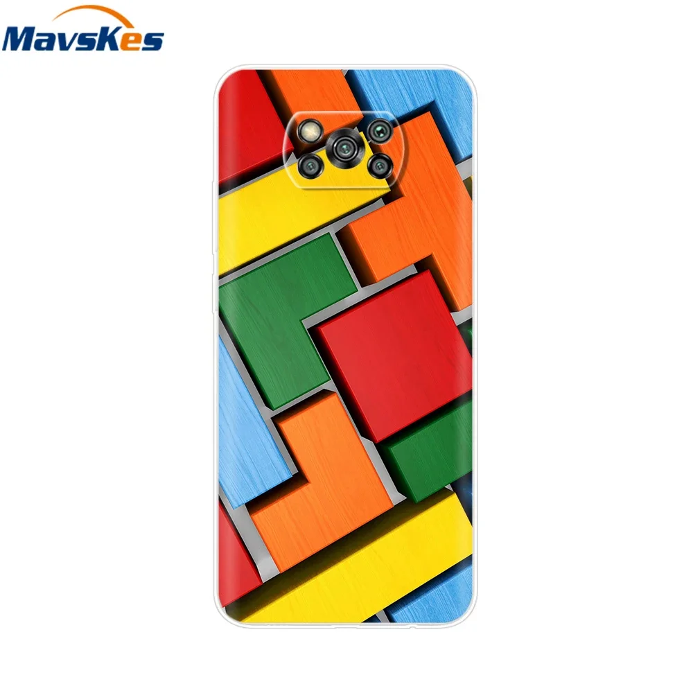 Чехол для Xiaom Poco X3 мягкий чехол из ТПУ с изображением цветов