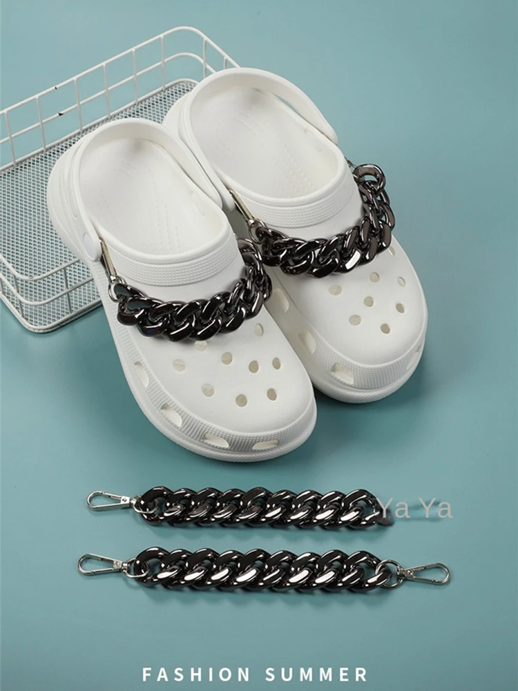 

Croc Chains Shoe Decoration DIY Detachable for Reuse Sneakers Luxury Brand Croc Charms Women Designer Shoes Charms Accessories