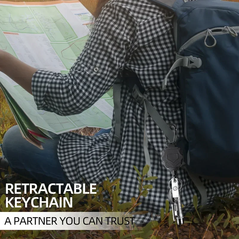 Катушка для бейджа скалолазания на открытом воздухе выдвижной брелок ключей 80 см