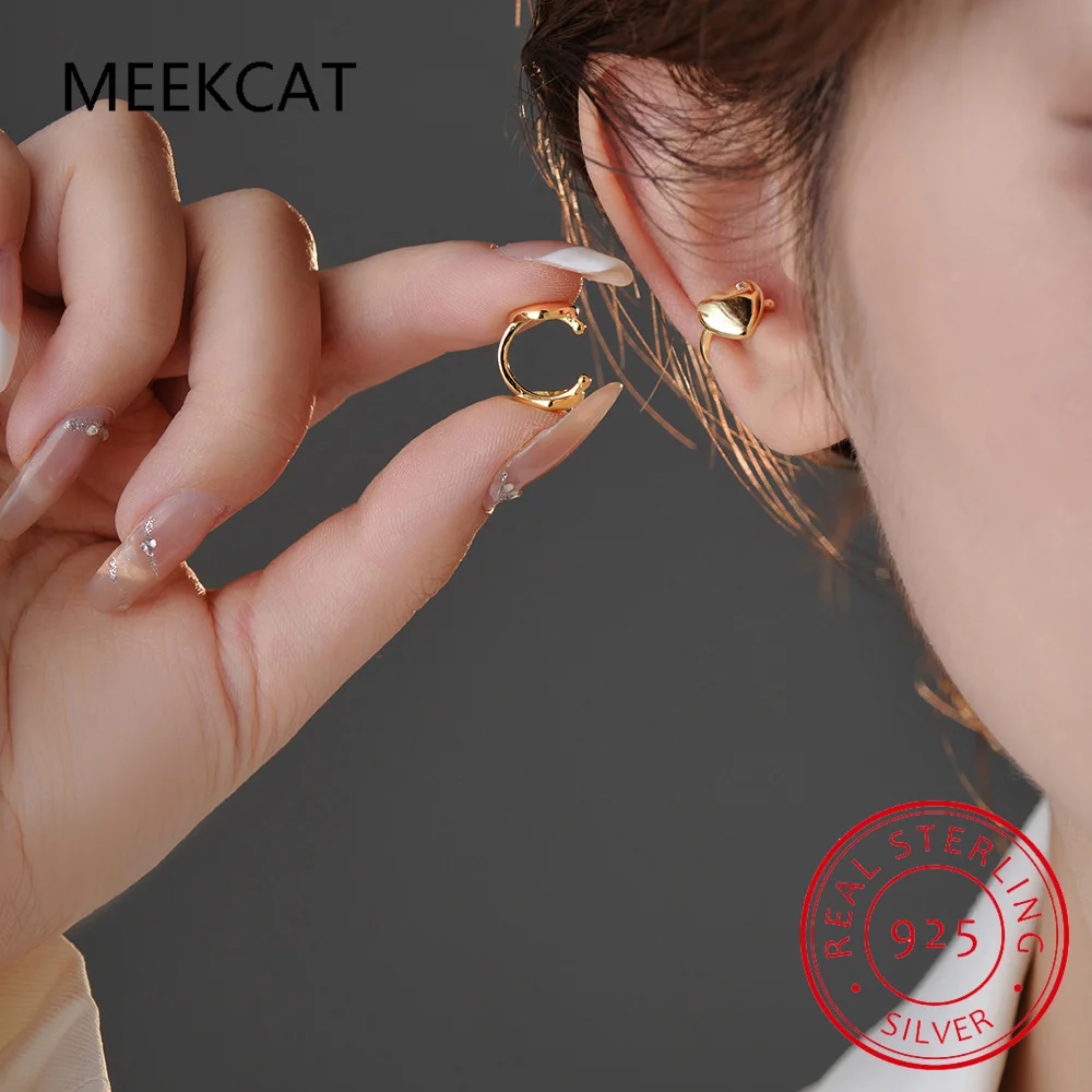 Женские серьги-манжеты в виде сердца, серебристые