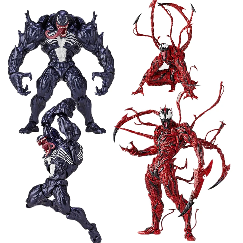 

Marvel Movie Venom Carnage Anime Dolls Can Assemble Carnage Statue PVC Movable Doll Collection Model Children's Toys