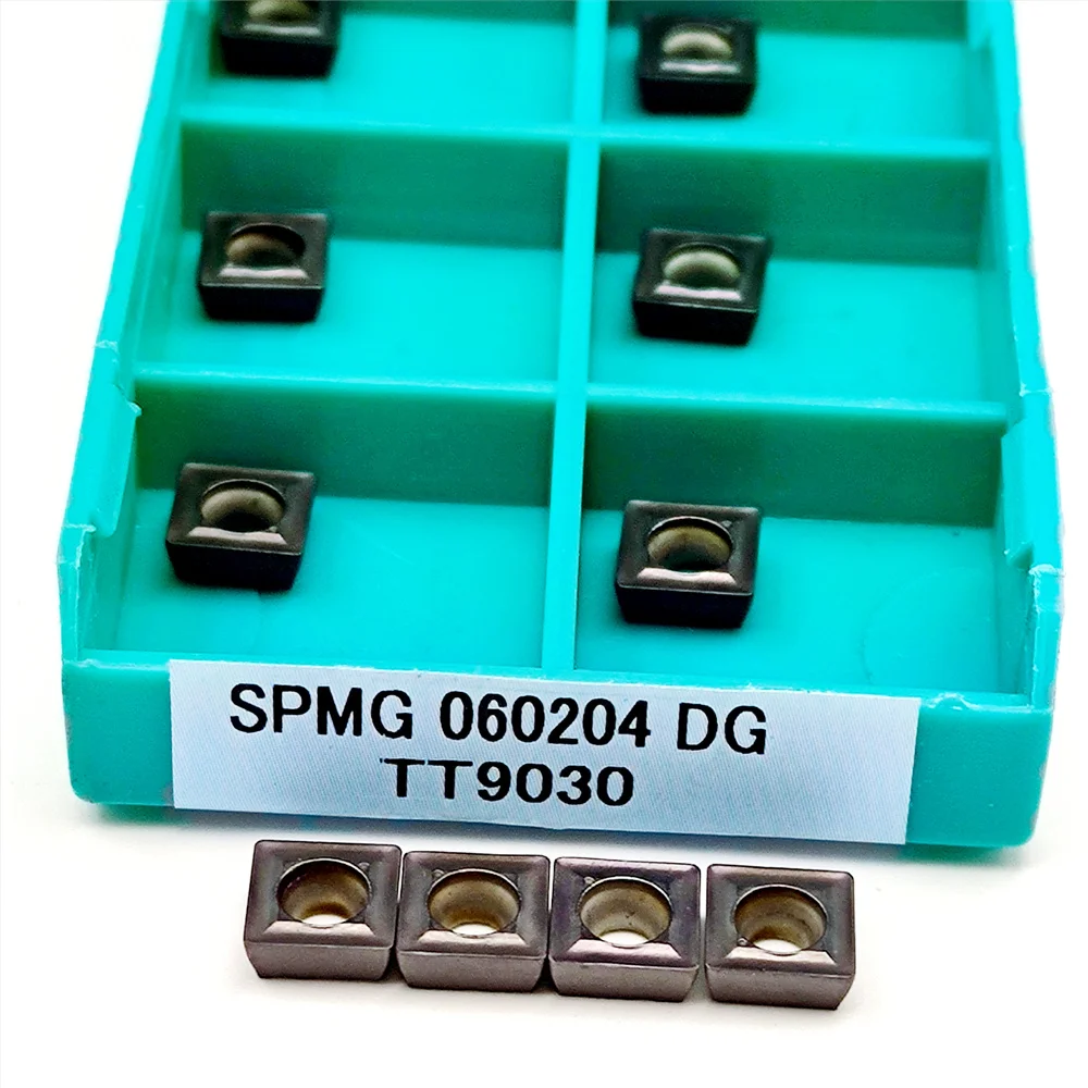 

100% оригинальные высококачественные твердосплавные вставки SPMG060204 DG TT9030 цементированная Концевая фреза SPMG 060204 токарный инструмент для токарного станка с ЧПУ