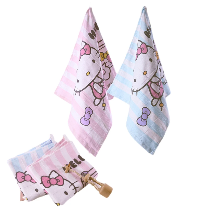 

Оригинальное Хлопковое полотенце Hello Kitty, 72 см, милое мультяшное полотенце для мытья лица для взрослых и детей, банные полотенца, мягкое детс...
