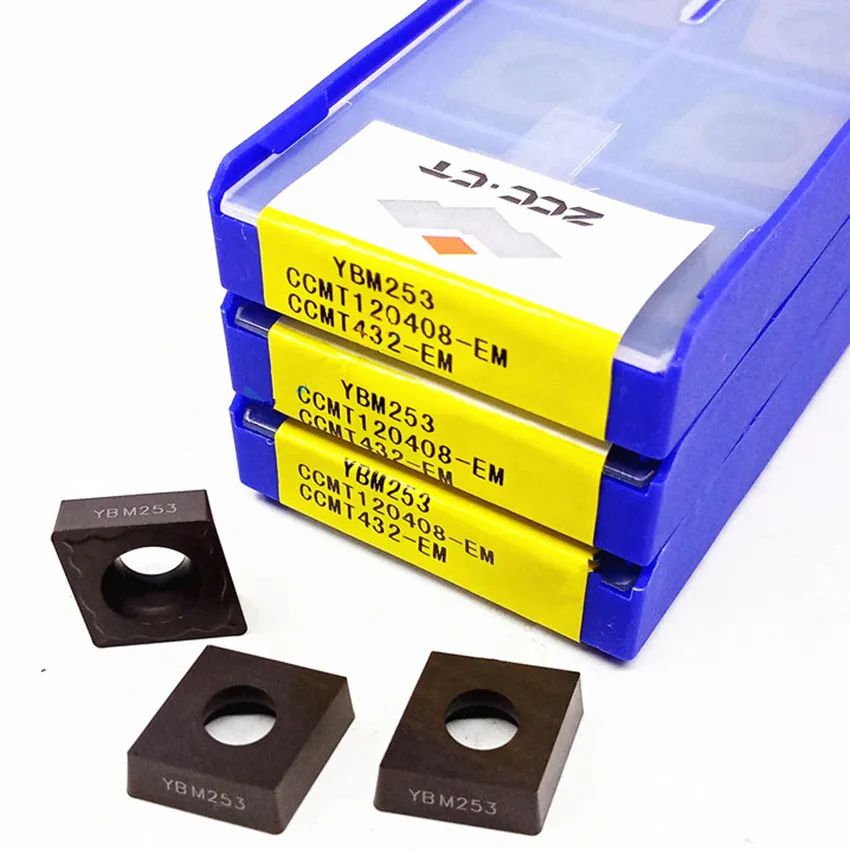 CCMT 120404 -EM YBM253/CCMT 120408 YBM253 CCMT431 CCMT432 ZCC.CT Твердосплавные пластины с ЧПУ Для