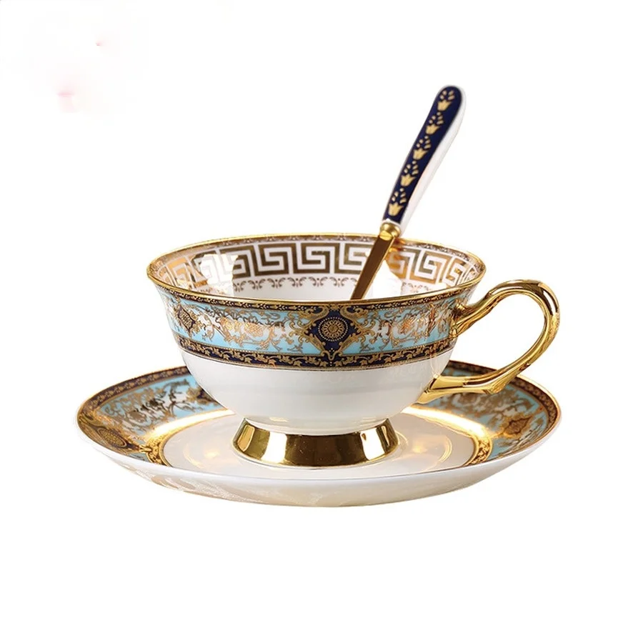 

European Style Gold Bone Porcelain Coffee Cup Tea Sets Set Royal Classic China High