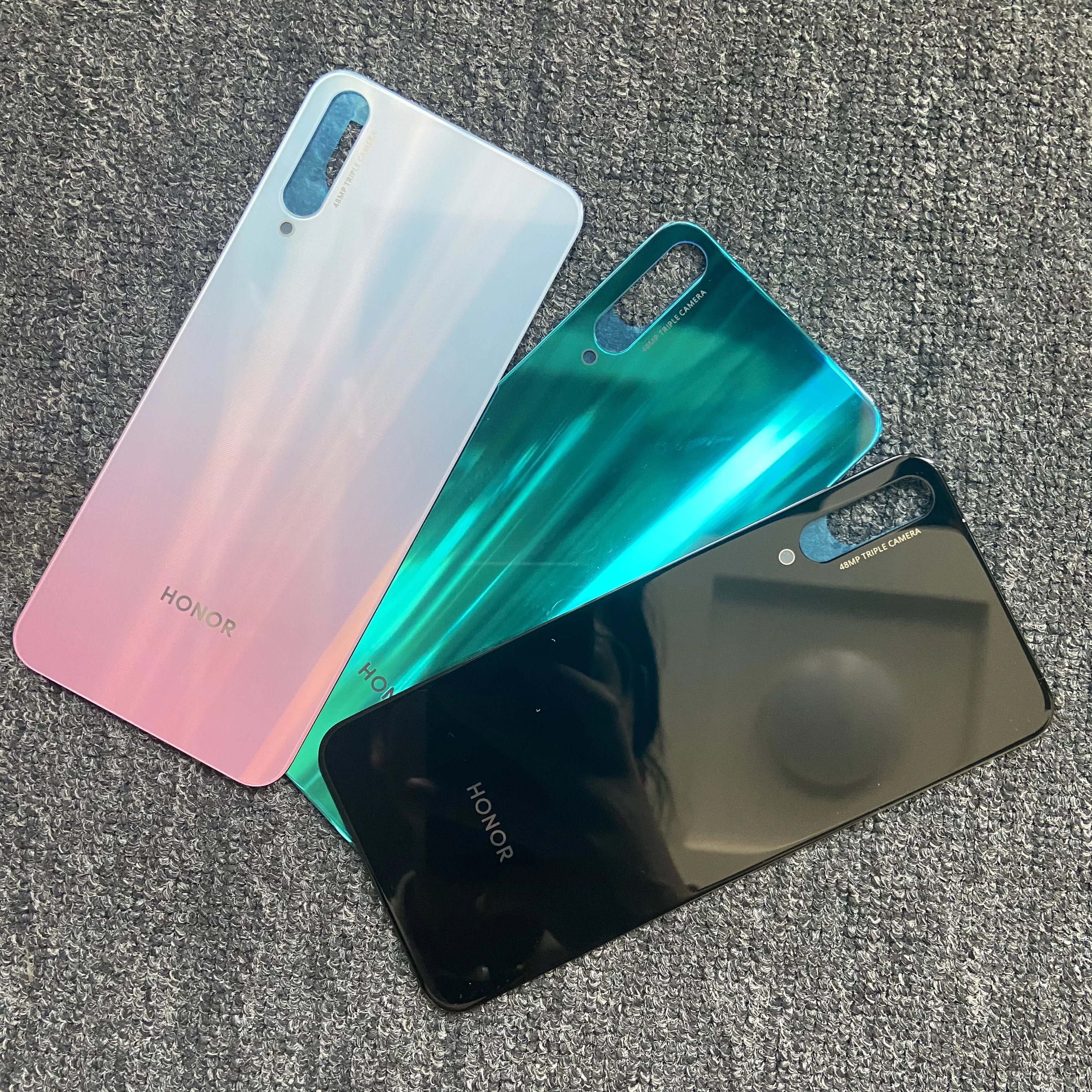 Новинка 6,3, задняя крышка батарейного отсека для Huawei Honor 30i, Задняя стеклянная крышка на клейкой основе (Россия)