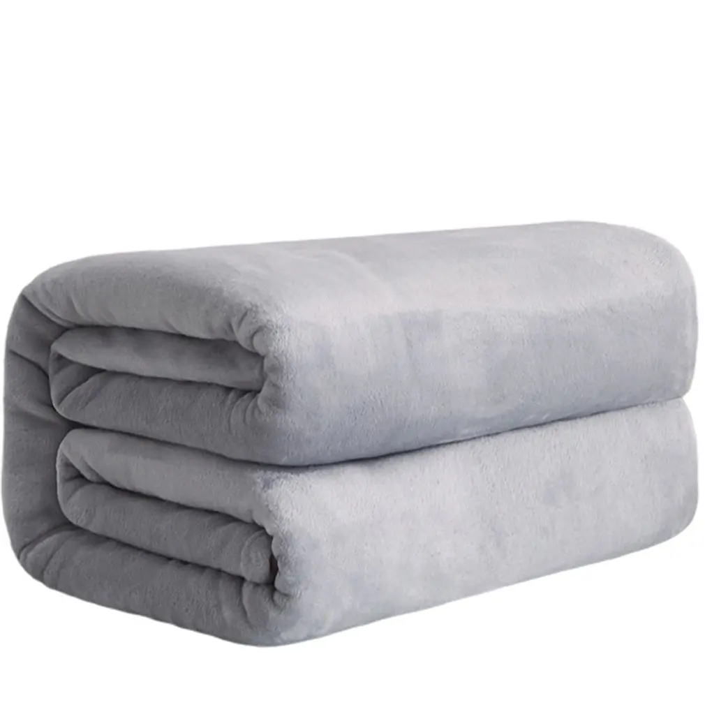 

Soft Warm Coral Fleece Blanket Flannel Plush Throw Blankets Home Sofa Bed Travel Lightweight Wash Solid Color Bedspread