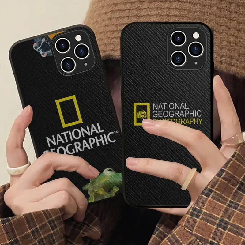 

Name National Geographic Phone Case Hard Leather Case for iPhone 11 12 13 Mini Pro Max 8 7 Plus SE 2020 X XR XS Coque