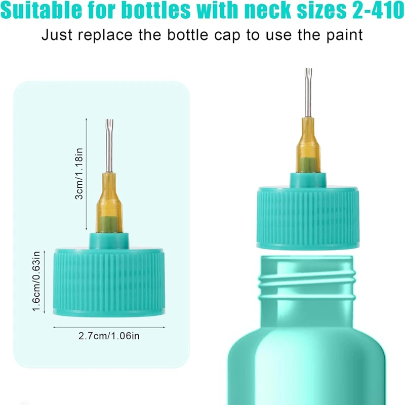 8 шт. колпачки для аппликаторов с круглыми и плоскими иглами