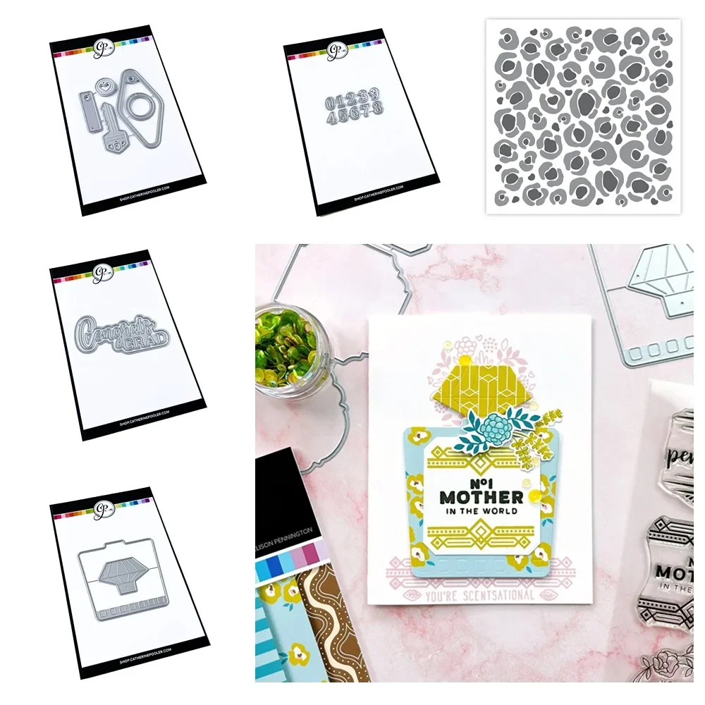 Цифра Мета Приголомшливый Ключ Подвеска иl Трафарет для резки DIY Скрапбукинг