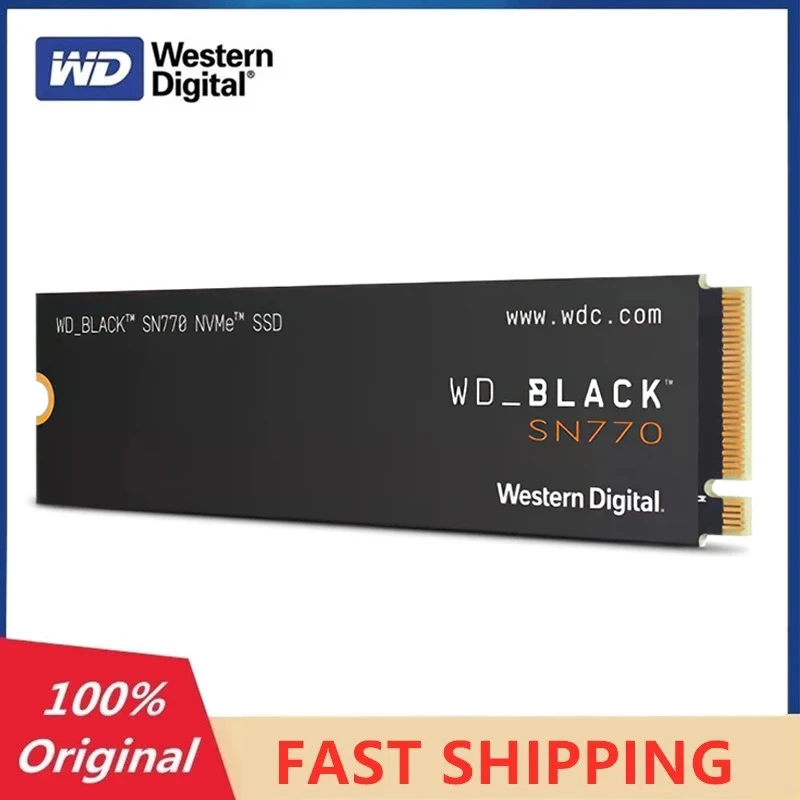 Western Digital WD BLACK SN770 2TB 1TB 500GB 250GB SSD M.2 2280 Internal Gaming Solid State Drive Gen4 PCIe up to 5150 MB/s