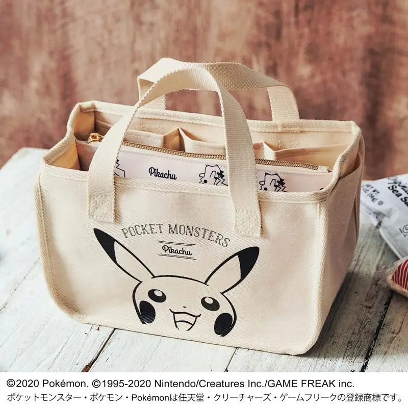 

Холщовая Сумка для покупок Kawaii Pokemon Pikachu, мультяшная милая сумка для хранения, подарок на день рождения для девочек и мальчиков