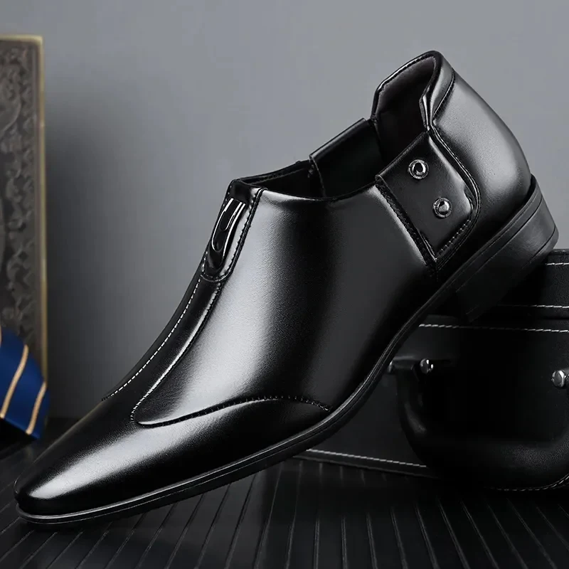 

Fashion Male Comfortable Business Formal Spring Leather Men Lazy Metal Dress Shoes White Mens Casual Loafers Driving Moccasin