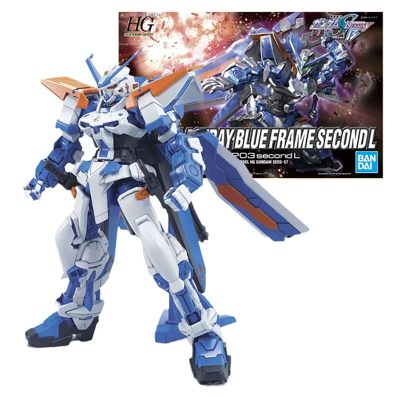 

Bandai Genuine Gundam Model Kit Anime Figure HG 1/144 Astray Blue Frame Second L Gunpla Anime Action Figure Toys for Children