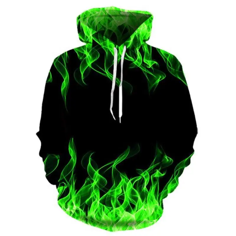 2023 New Fire-coloured Hoodie 3D Men's/Women's Box Clothed Autumn and Cold Seasons Mantel Men's Clothes Funny Black Hoodies