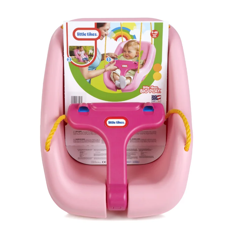 

Little Tikes 2-in-1 Snug 'n Secure Infant Baby Toddler Swing for Girls Boys Ages 9 Months To 1 2 3 Years Old