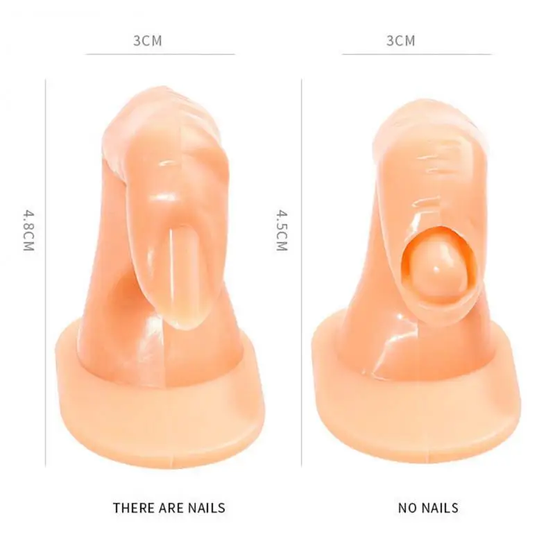 1/2/3PCS Nail Art Trainer Practice Training Finger Model For Acrylic Gel Manicure Salon Tools Simulation Fake Pieces