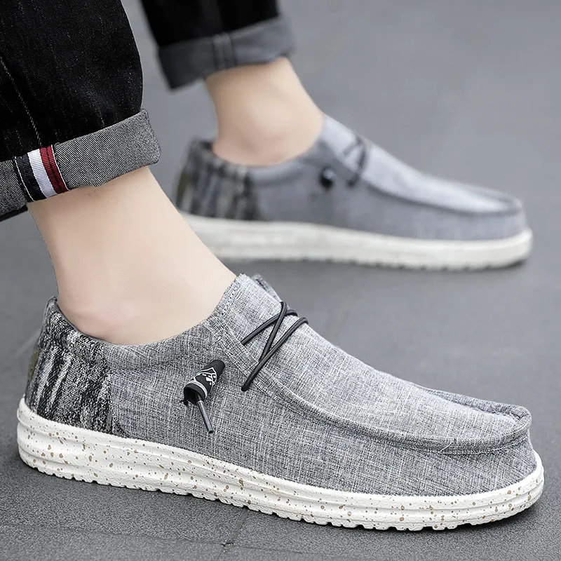 

Men's Lace Up Loafers Comfortable Light-Weight Breathable Casual Shoes Comfortable Ultralight Lazy Boat Shoes Plus Size 39-48