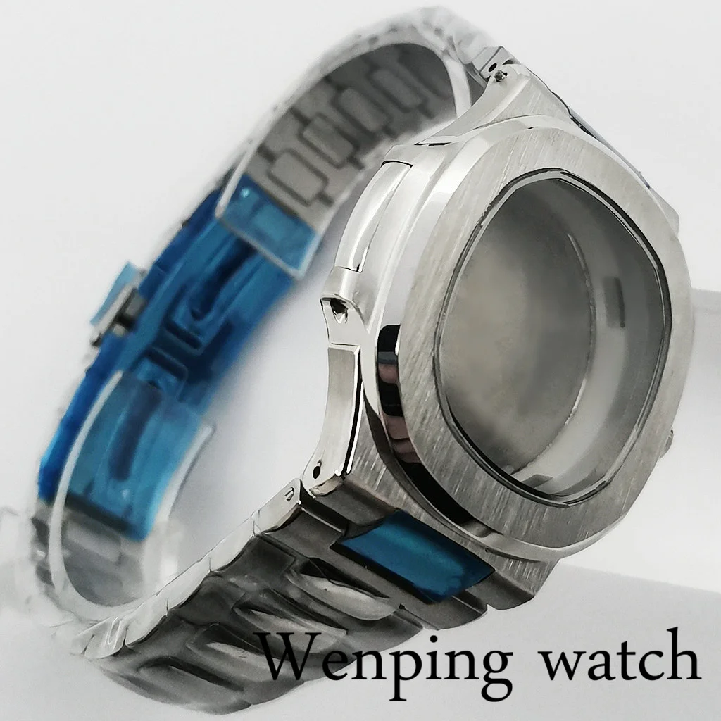 39 мм Серебристый стерильный чехол для часов с сапфировым стеклом подходит NH35 NH36