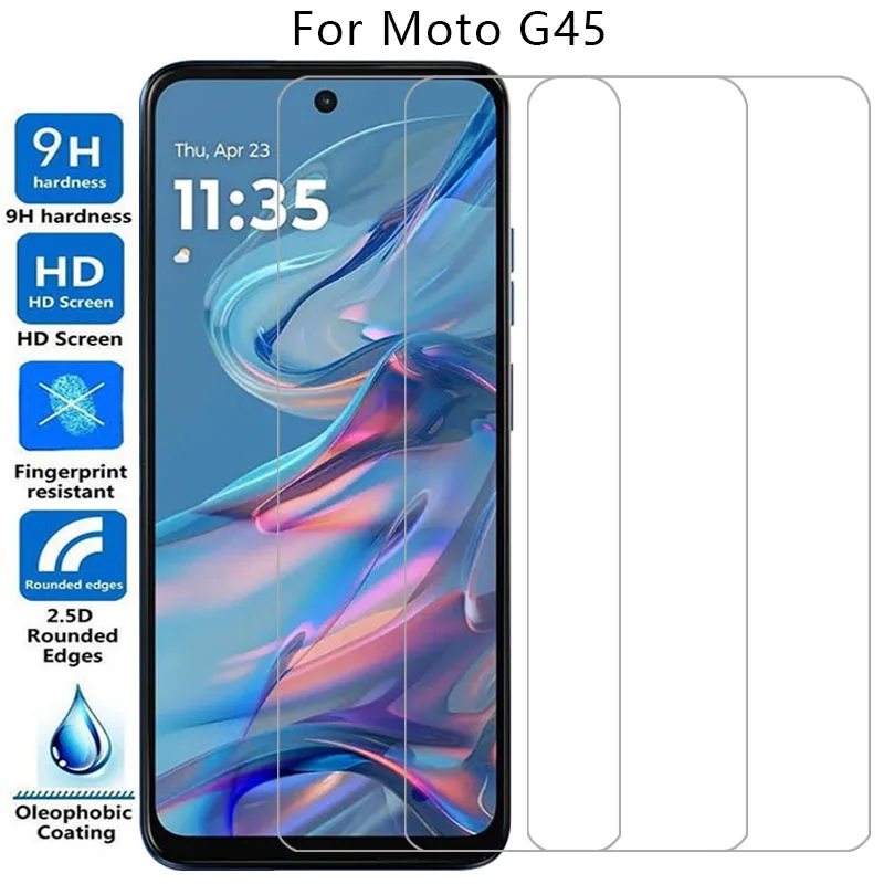 Закаленное стекло для Motorola Moto G45 чехол телефона motog45 motog g 45 г 5 задняя крышка 360 motorol