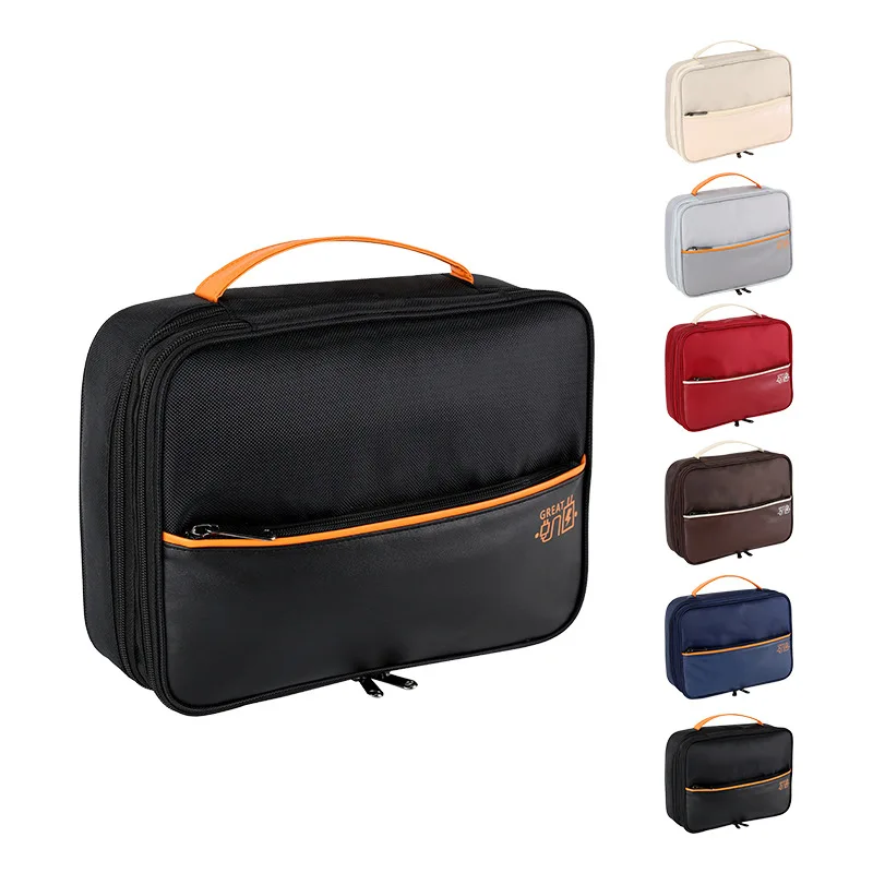 

Three Layer Digital Storage Bag Large Capacity Travel Portable Data Cable Charger Storage Bag Home Multi-function Organizer