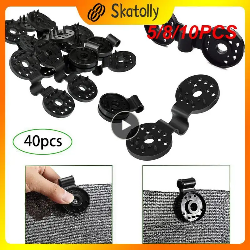 

5/8/10PCS Anti-hail Sun Shade Cloth Fix Clamp Plastic Greenhouse Shading Net Clips Canopy Lashing Buckle