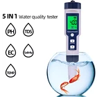 5 в 1 тестер качества воды, цифровой измеритель, анализатор качества воды, детектор PH TDS ECтемпературысолености
