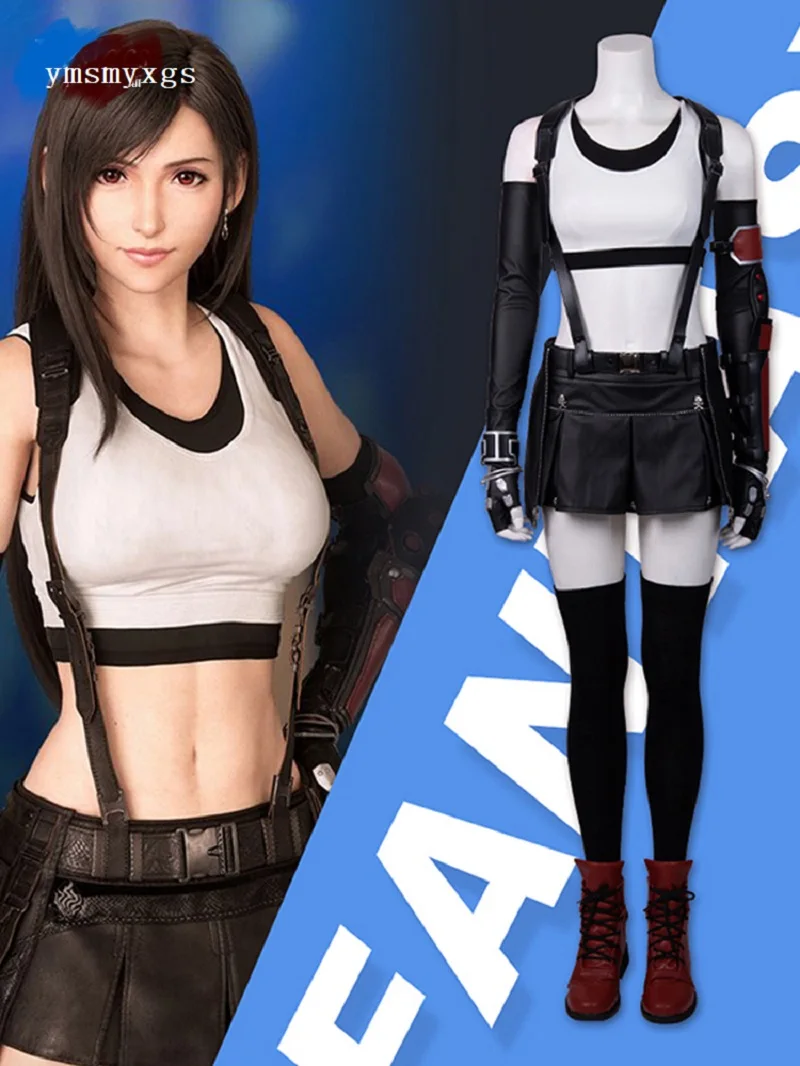 

Hot selling remade Tifa cos same Tifa Cosplay women's full set