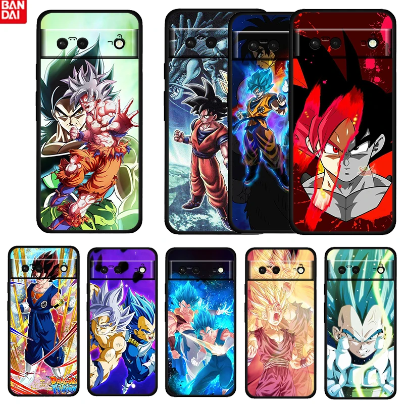 

Anime Dragon Ball Boys Shockproof Cover For Google Pixel 6 6A 5 4 5A 4A XL Pro 5G Fundas Soft Black Phone Case Cover Coque Capa
