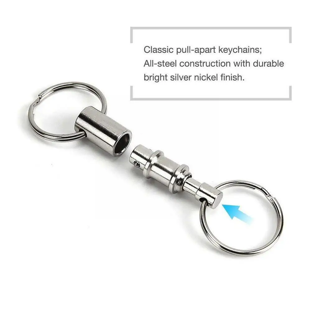 

Double Head Key Ring Keychain Outdoor Tactical EDC Locking Camping Survival Hanging Climbing Hiking Carabiner Padlock Car H7U2