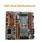 Материнская плата X99 с двойным процессором LGA 2011 v3 E-ATX USB3.0 SATA3 с двойным процессором Xeon с двойным M.2 слотом 8 DIMM DDR4 2011-3