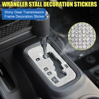 bling gear shift box trim sticker panel cover for jeep wrangler jk jku 2012 2018 car styling decoration interior accessories