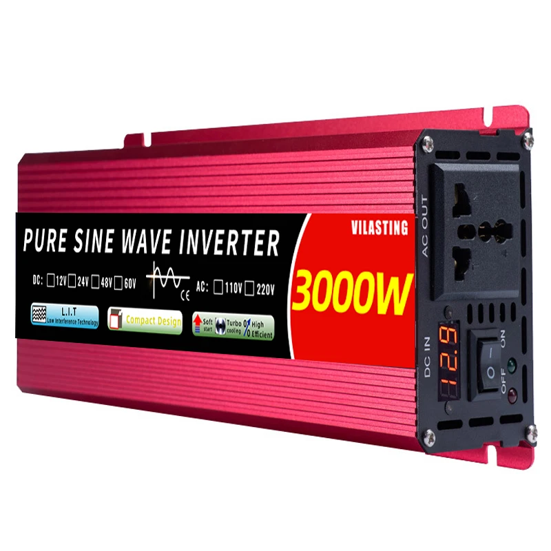 Inverter 12v 220v Pure Sine Wave 24v 110v DC To AC 2000W 3000W 4000W 5000W Multi-function Power Converter Car Solar Inverter images - 6