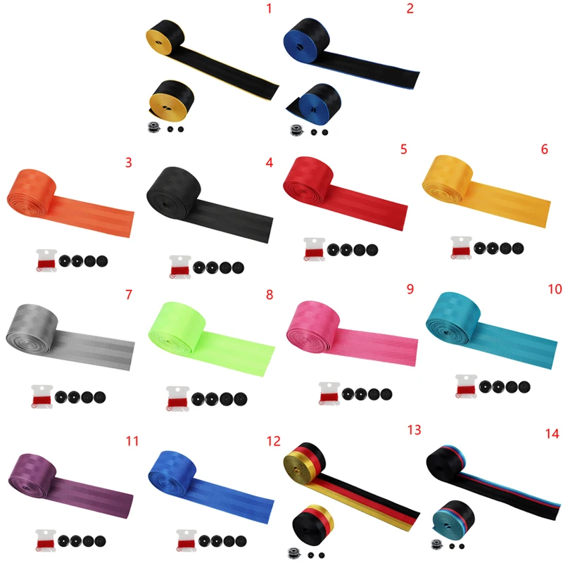 

Car Seat Belt Webbing Polyester fiber Seat Lap Retractable Nylon Safety Strap 3.5M New 48MM