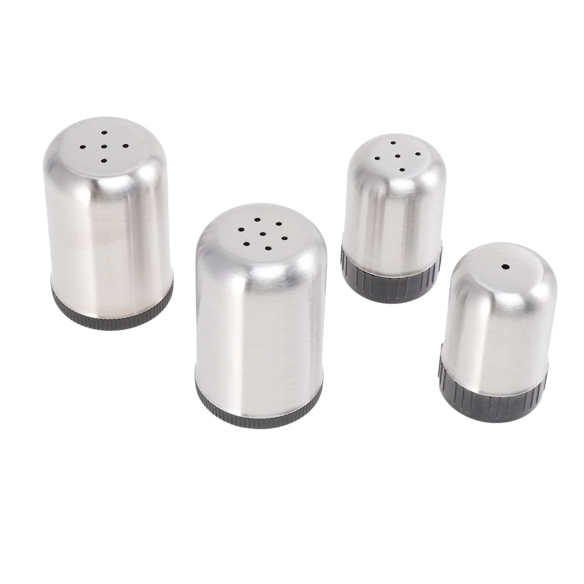 

4PCS Stainless Steel Salt Sugar Spice Pepper Shaker Barbecue Condiment Jar Bottle Cruet Container Kitchen Tools