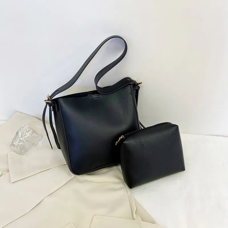 

Новая модная вместительная сумка, женская сумка через плечо с универсальной текстурой, продвинутая сумка-ведро на одно плечо