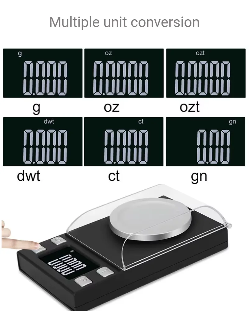 Фото IKEME Lab Balance 0,001 г Мини-ювелирные электронные весы ЖК-цифровые электронные весы №4