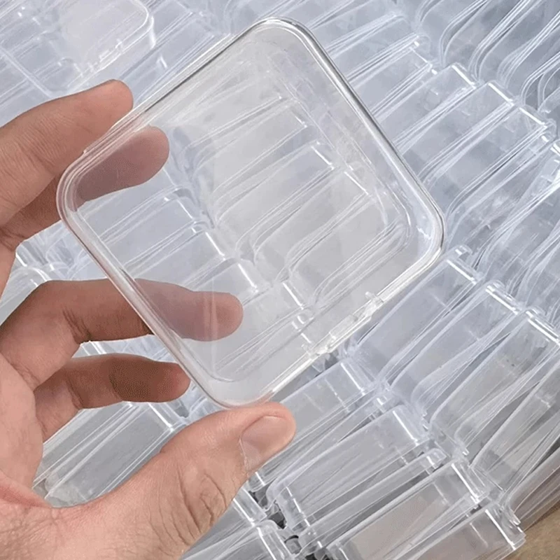 

20/1 шт. мини-коробка для хранения, прозрачная пластиковая коробка для хранения ювелирных изделий, контейнер, портативный чехол для хранения сережек, кольцо, беруши, упаковка, чехол для хранения