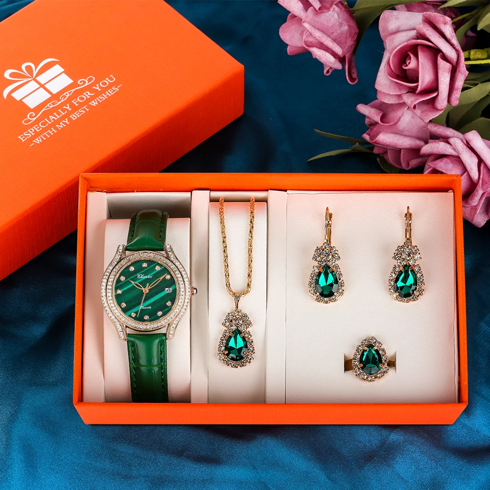 

Роскошный женский браслет, кварцевые часы, стандартное ожерелье, Подарочный кожаный водонепроницаемый телефон