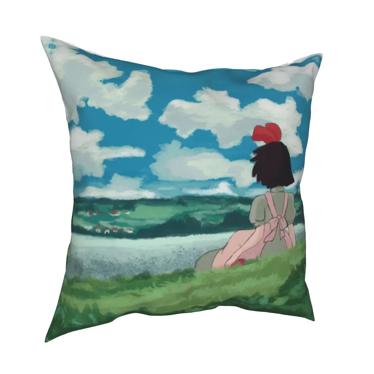 

Чехол Kiki для подушки с рисунком в стиле аниме ghilii Kiki's Delivery Service Witch, декоративная наволочка для дивана 18 дюймов
