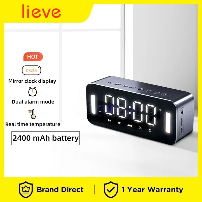 Sound Box With Display  Large Volume  Desktop Alarm Clock Speaker Boom For All Phone
